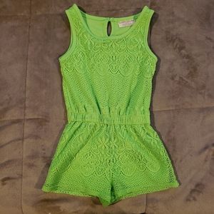Bobbie Brooks Neon Green Girls Romper Size S